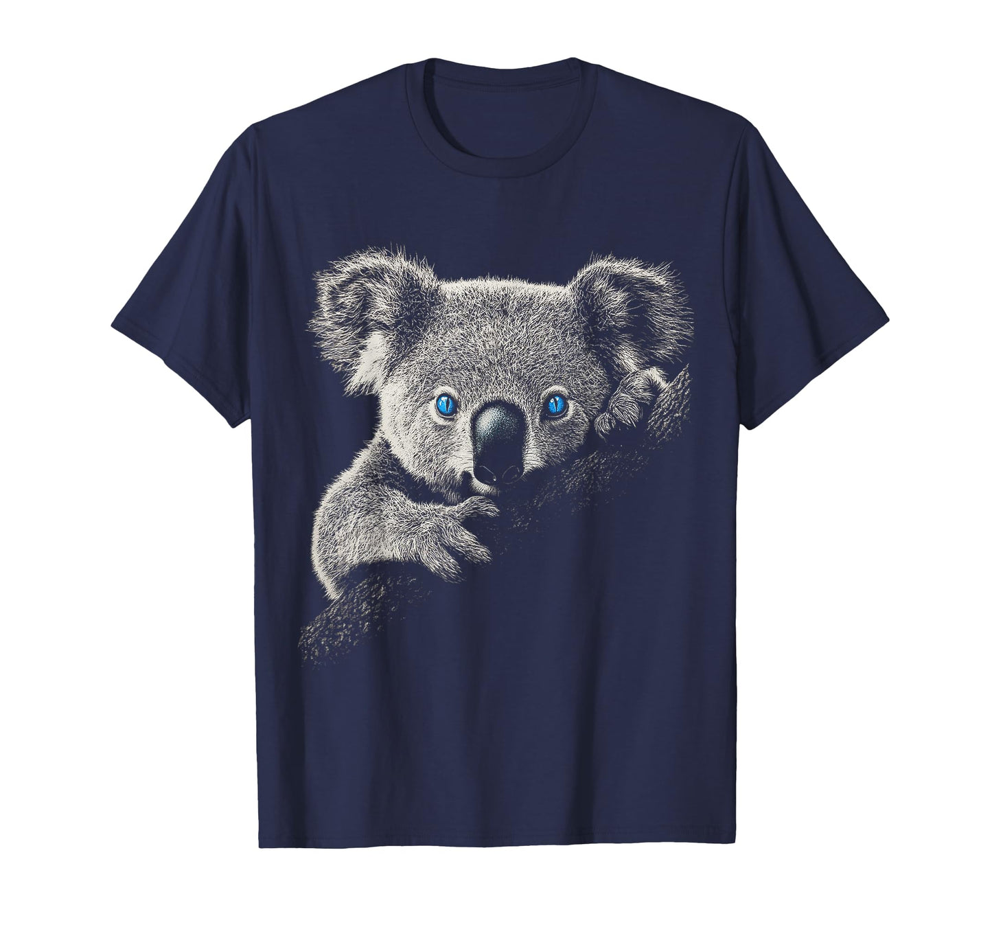 Koala Cute Face Print Animal Lover Motif Blue Eyes Art Koala T-Shirt