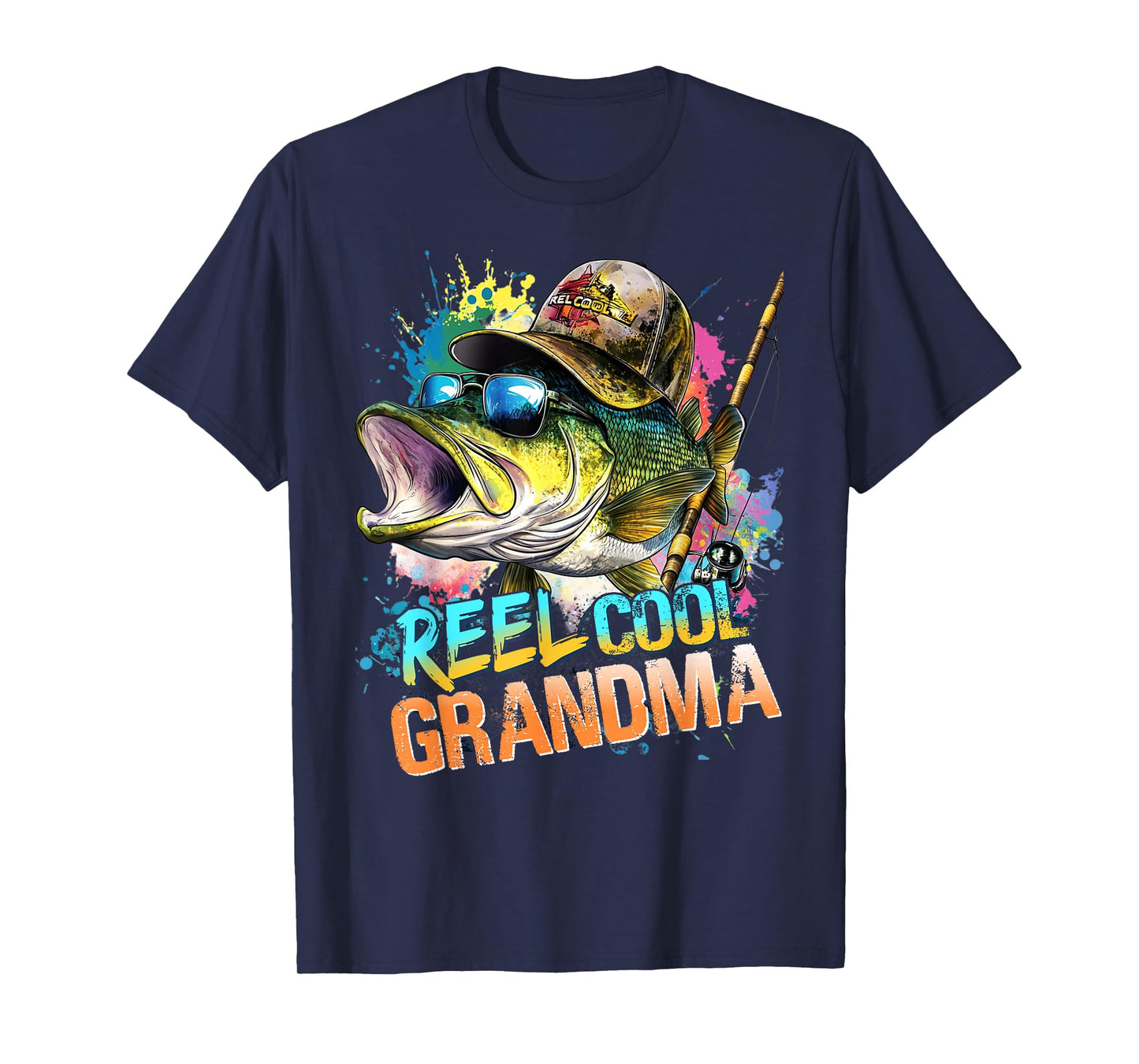 Womens Reel Cool Grandma Fishing Vintage Mothers day T-Shirt