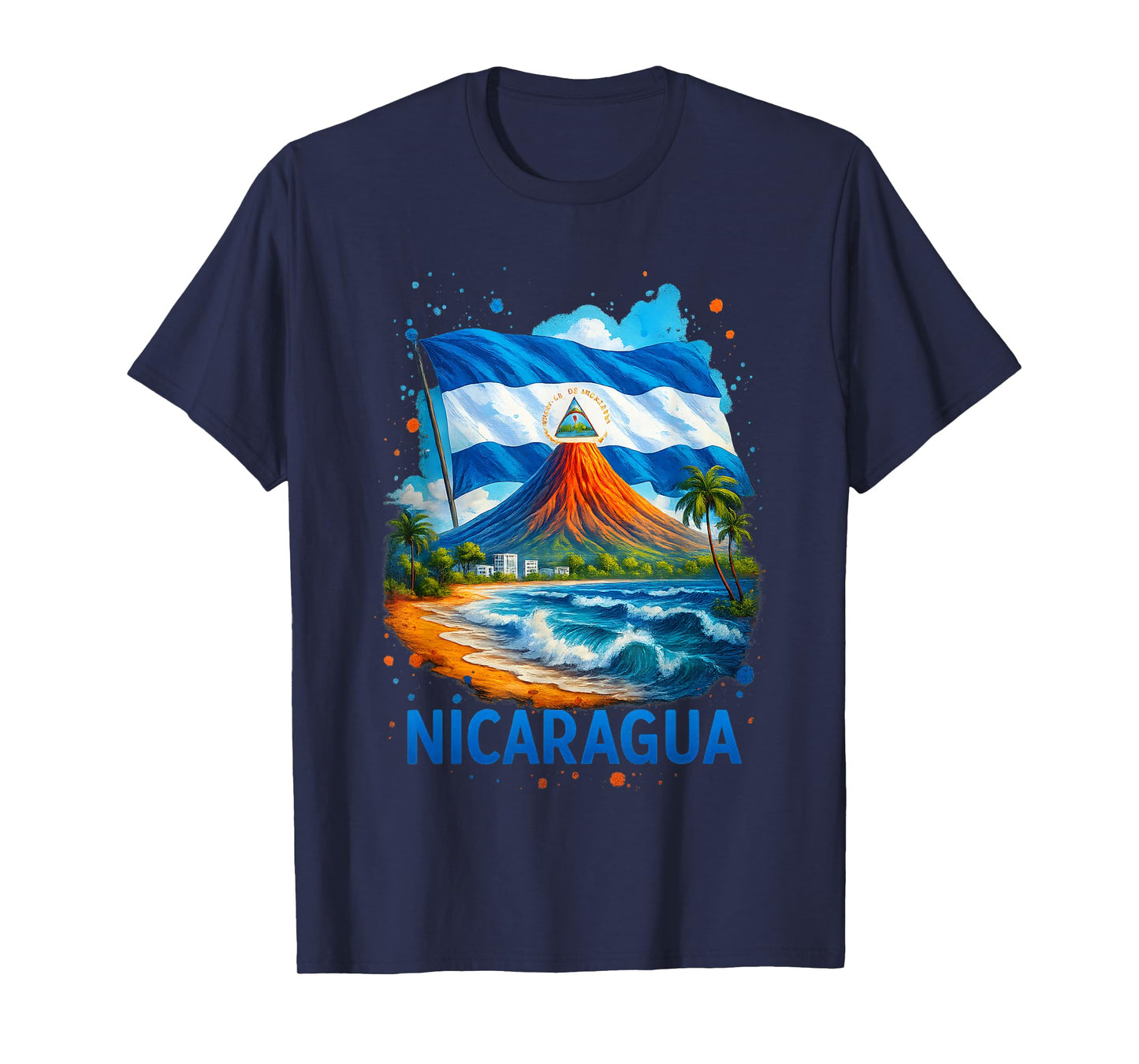 Nicaragua Flag Hispanic Heritage Month Nicaraguan Men Women T-Shirt