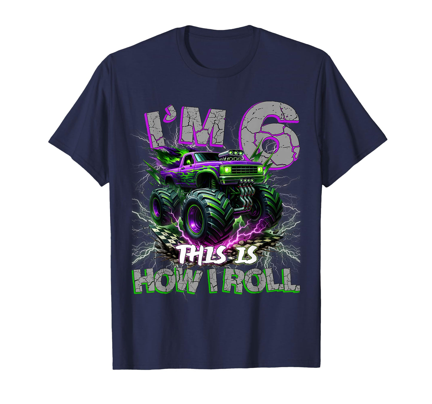 Im 6 Years Olds Monster Truck 6th Birthday Boy Gifts Outfit T-Shirt