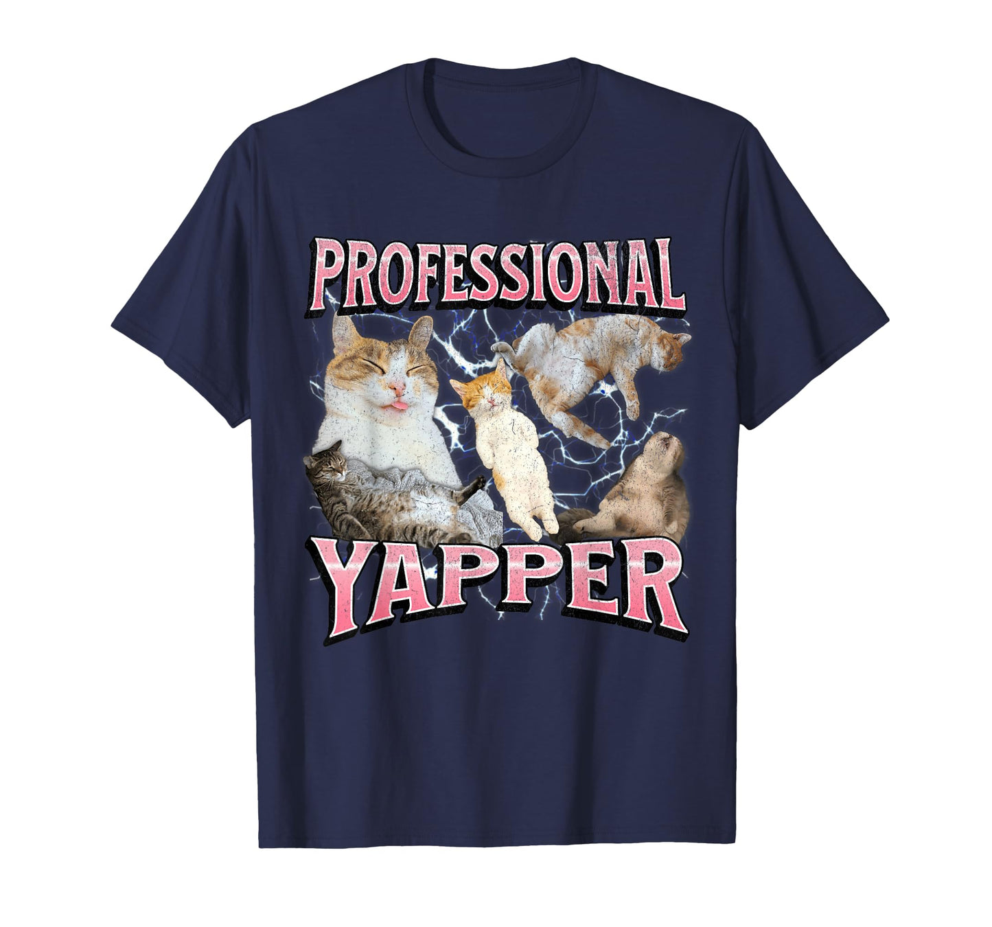 Professional Yapper Funny Cat Meme Bootleg Graphic T-Shirt for Men Women