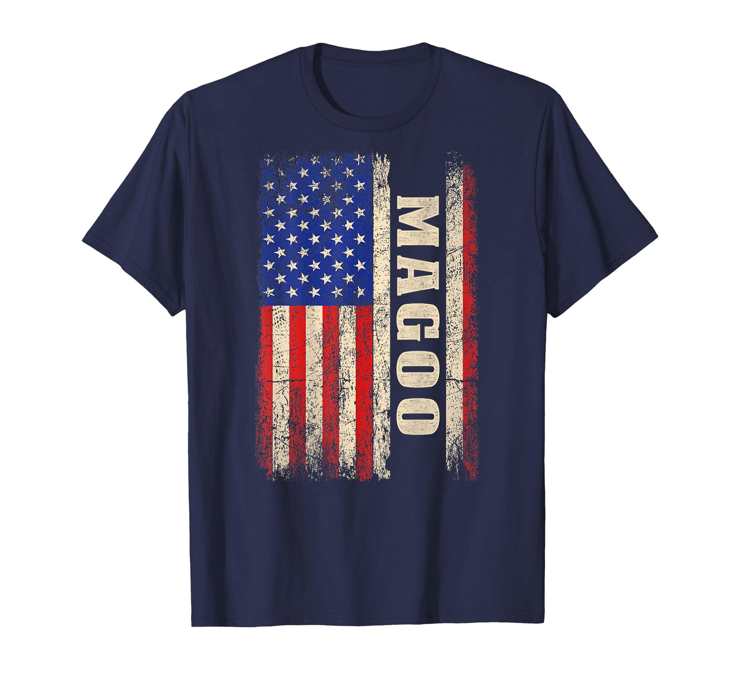 Magoo Last Name - Magoo Name American Flag (Back) T-Shirt