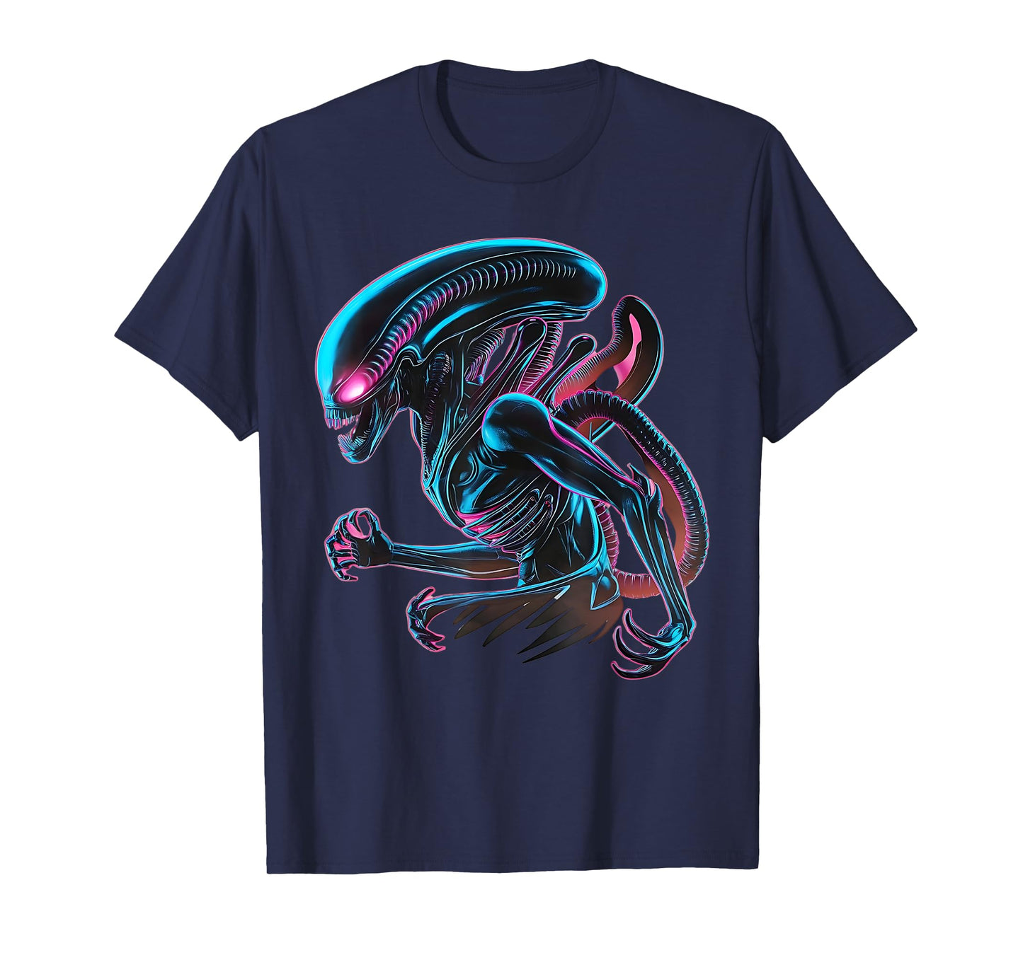 Illustrated poster with Alien Xenomorph Alien 45th Anniversa T-Shirt