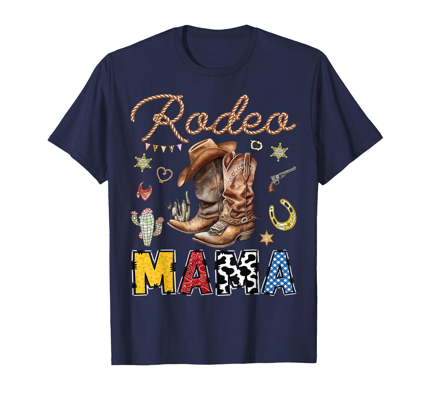 Rodeo Mama Western Cowboy Birthday Matching Family T-Shirt