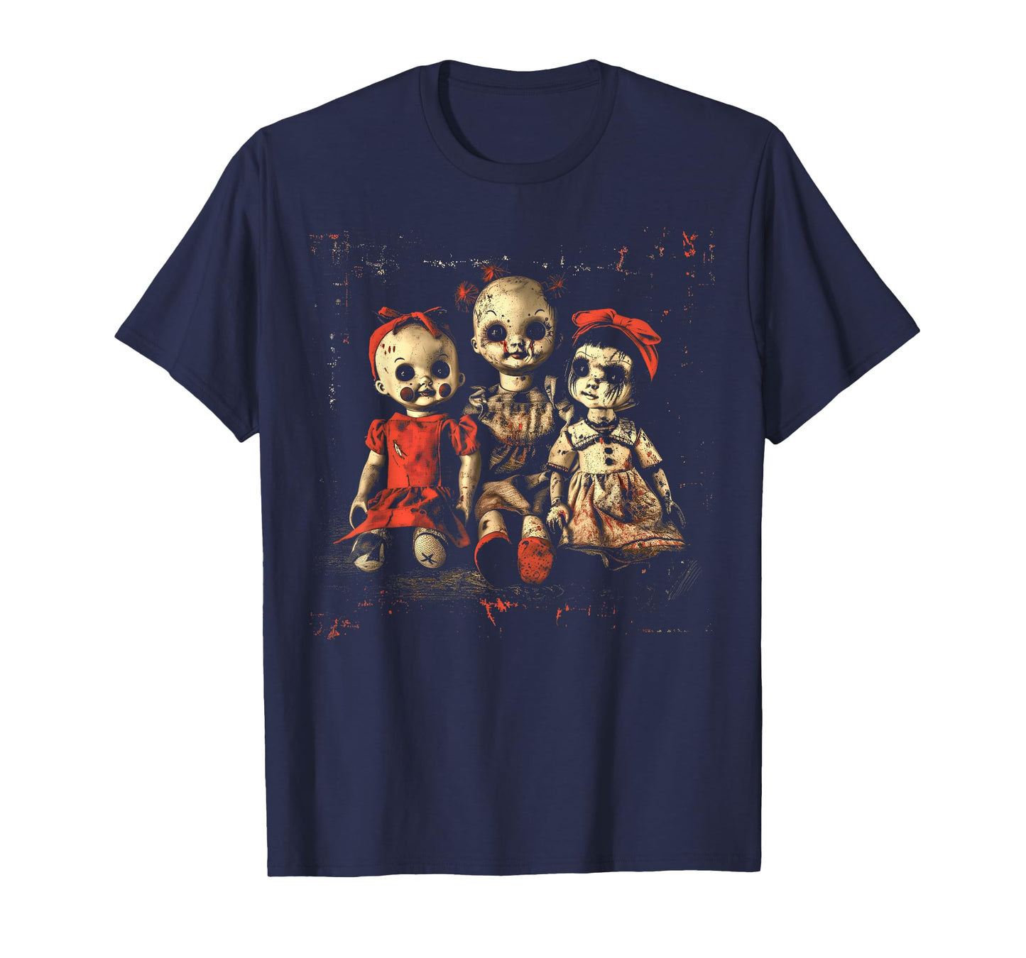 Scary Doll Horror Movie Creepy Haunted Toy Goth Alt Emo T-Shirt