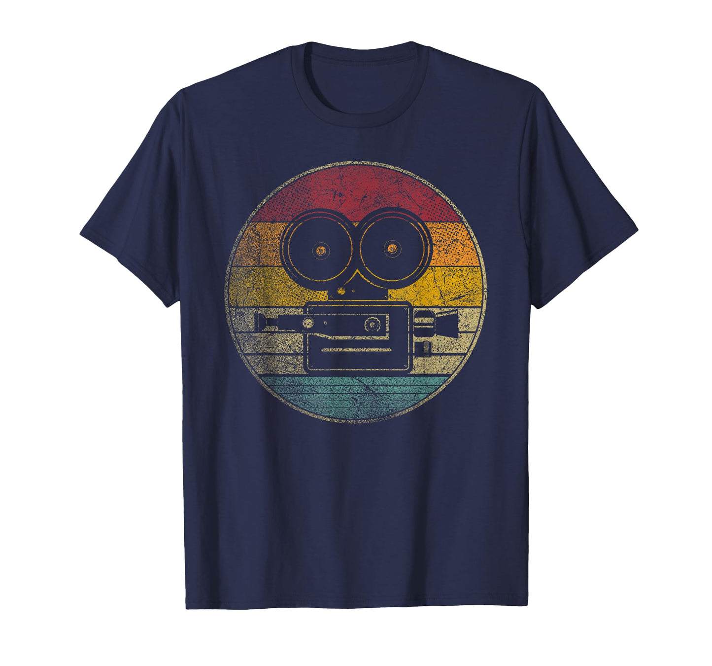 Movies Camera Motion Pictures Cinephile Vintage Retro T-Shirt