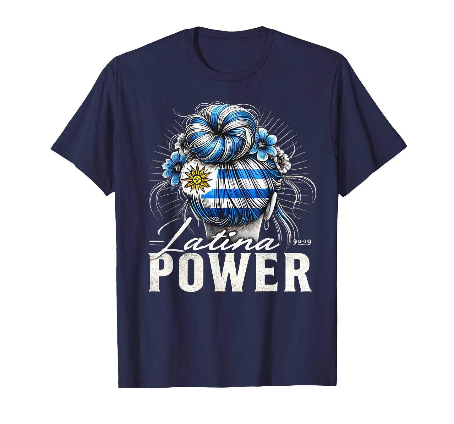 Hispanic Heritage Month Latina Power Uruguay Flag Women T-Shirt