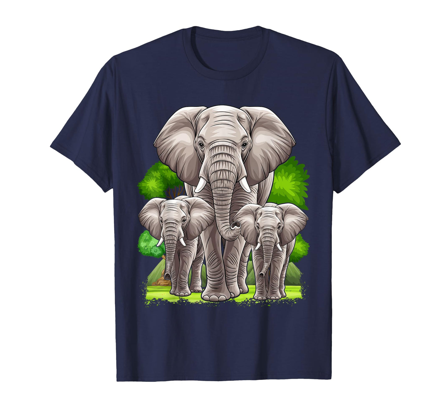 Elephant Family Africa Safari Zoo Keeper Elephant T-Shirt