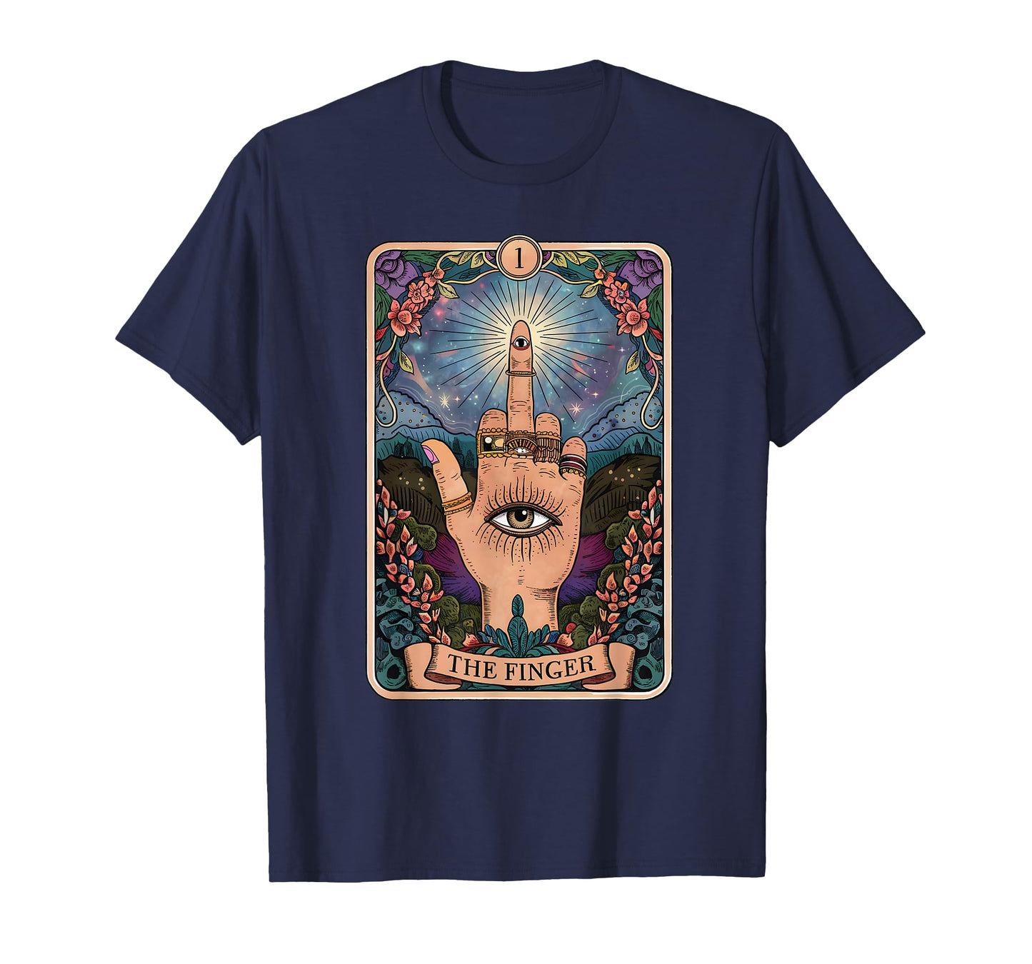 The Finger Funny Tarot Card Sassy Witchy Sarcastic Humor T-Shirt