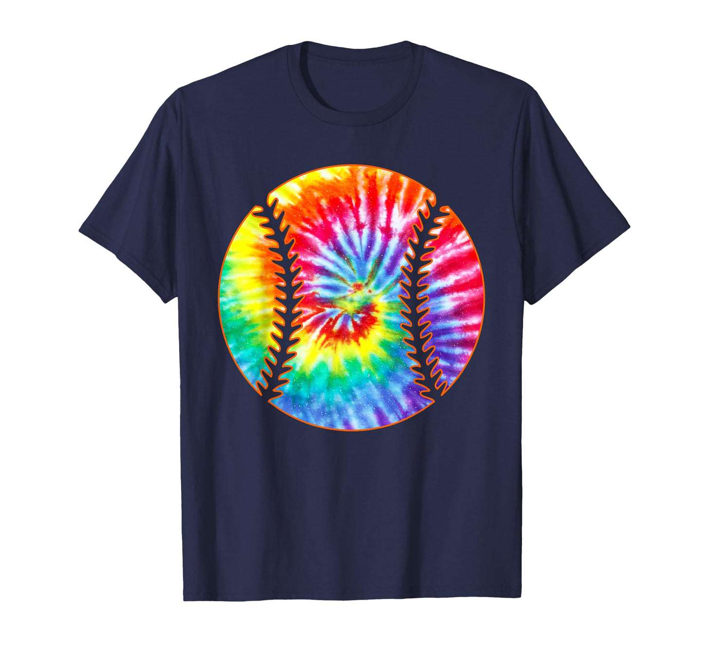 Tie Dye Colorful Baseball Lover Player Cute Tie Dye Baseball T-Shirt