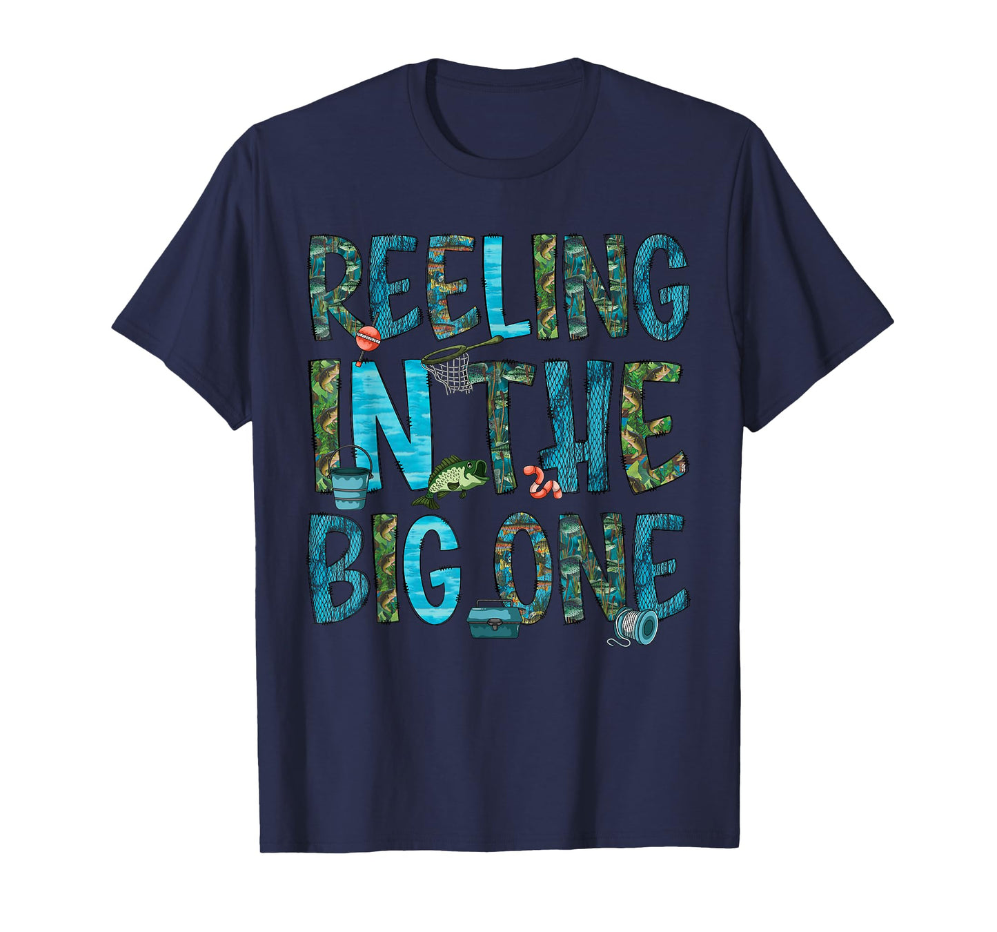 Reeling In The Big One 1st Birthday Party Fishing Boy Girl T-Shirt