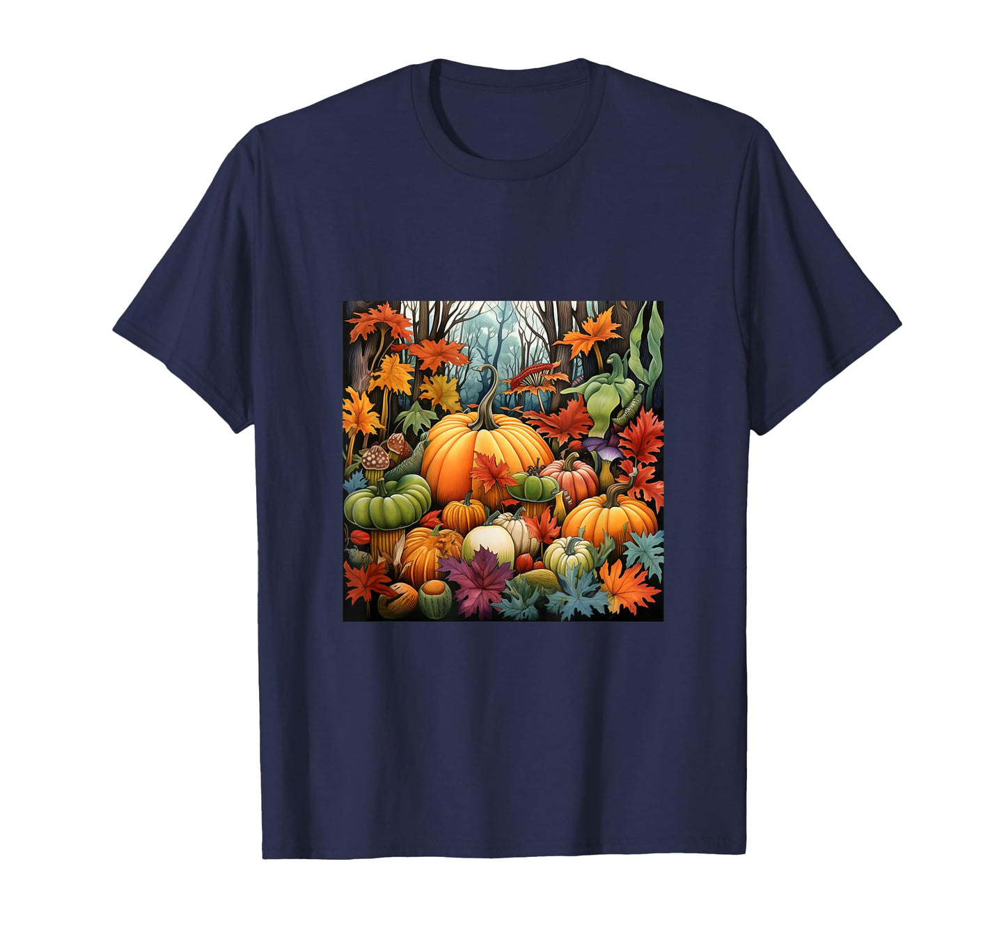 Fall Leaves autumn pumpkin pattern autumn color foliage T-Shirt