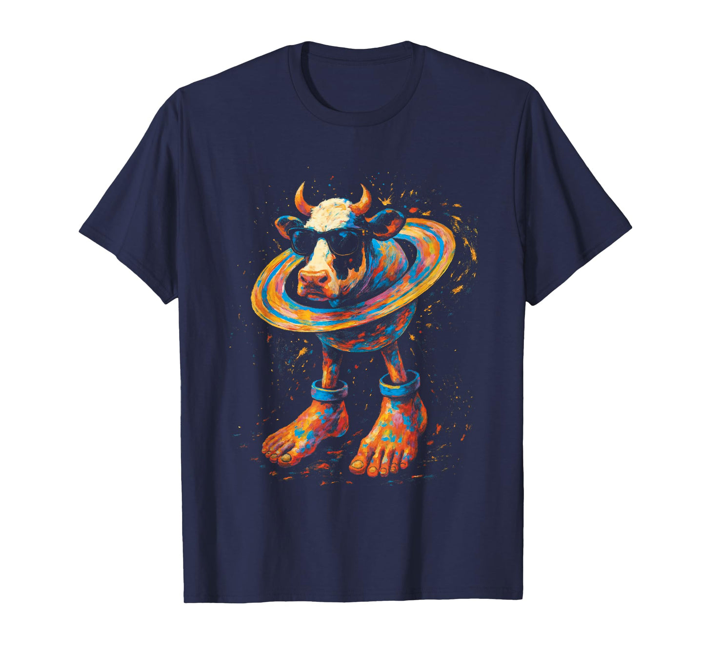 Italian Brainrot Meme La Vaca Saturno Saturnita Watercolor T-Shirt