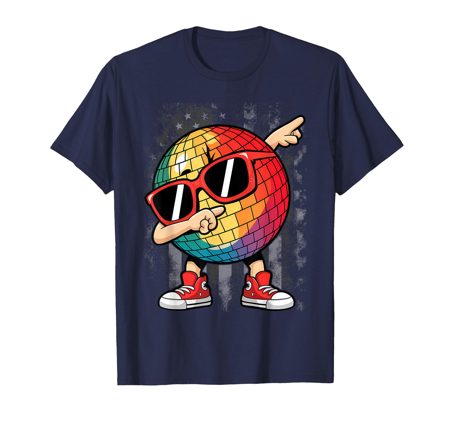 Retro Disco Ball Dabbing 70s Nightclub Dance Party Costume T-Shirt