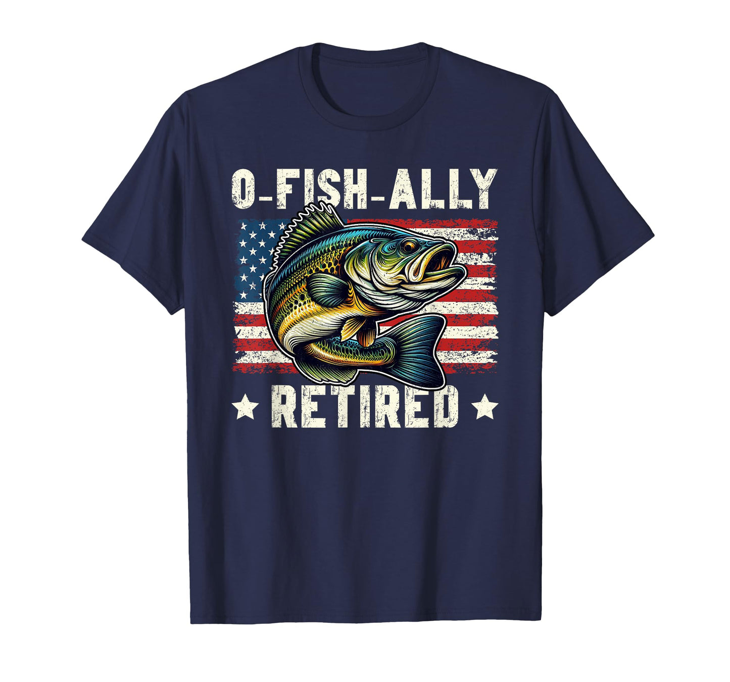 O Fish Ally Retired Fisherman Fishing Bass Retirement T-Shirt
