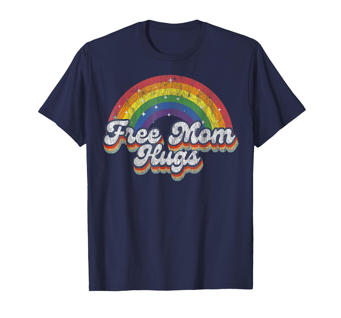 Free Mom Hugs Rainbow Heart LGBT Flag LGBT Pride Month T-Shirt