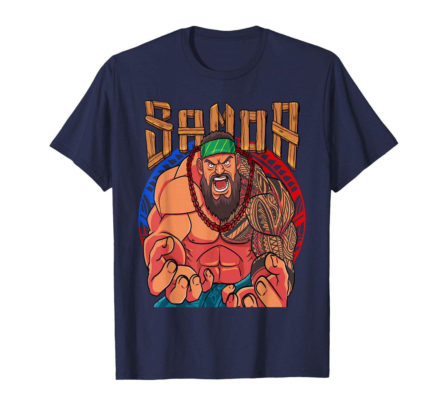 Samoan Pride Polynesian Warrior Samoa Flag T-Shirt