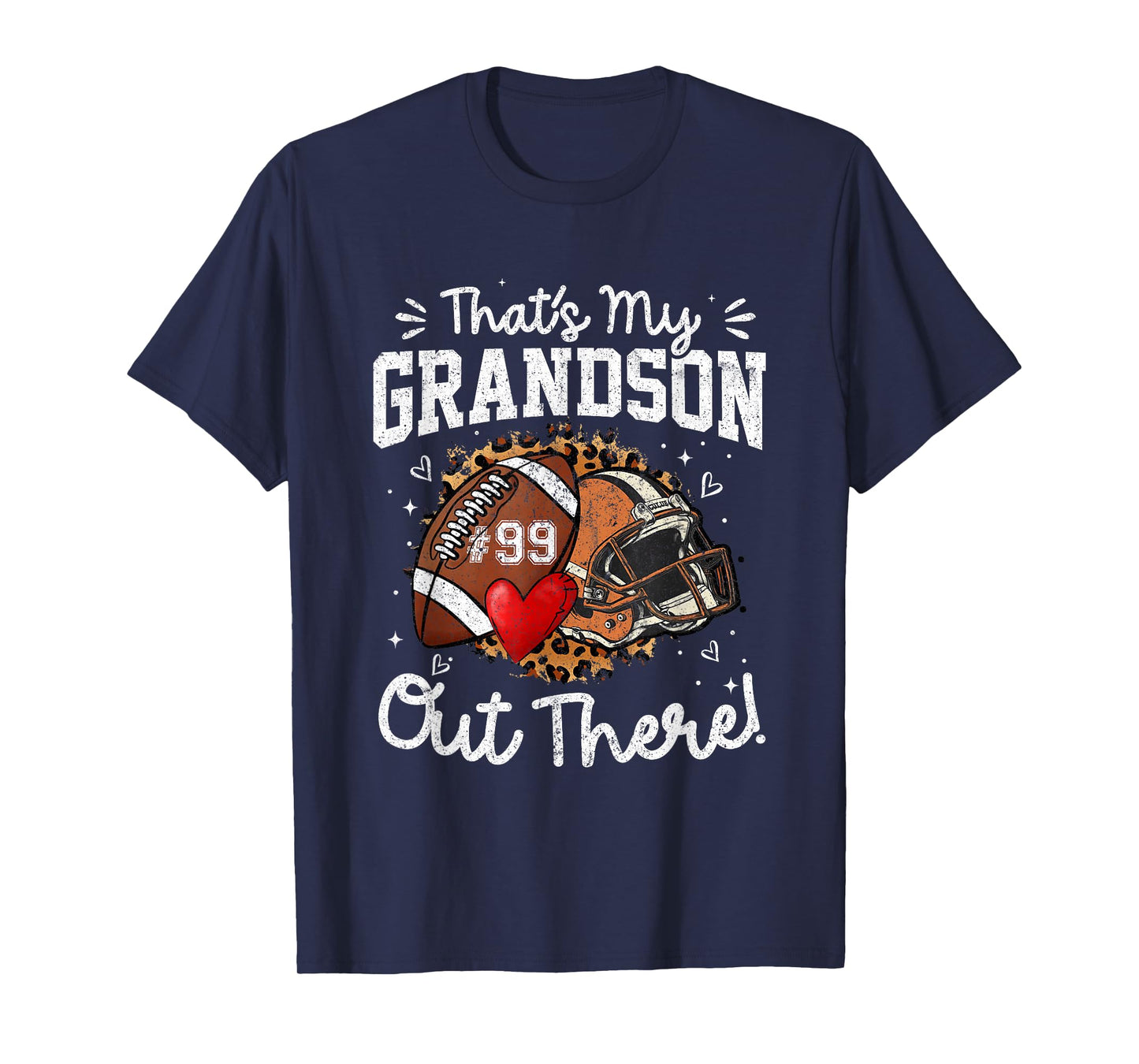 That's My Grandson Out There Football Jersey Number 99 Sport T-Shirt