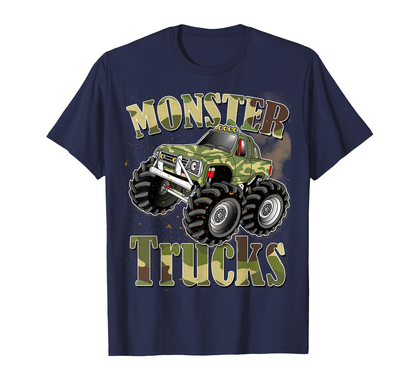 Monster Trucks T Shirt Funny Camouflage Birthday Gift T-Shirt