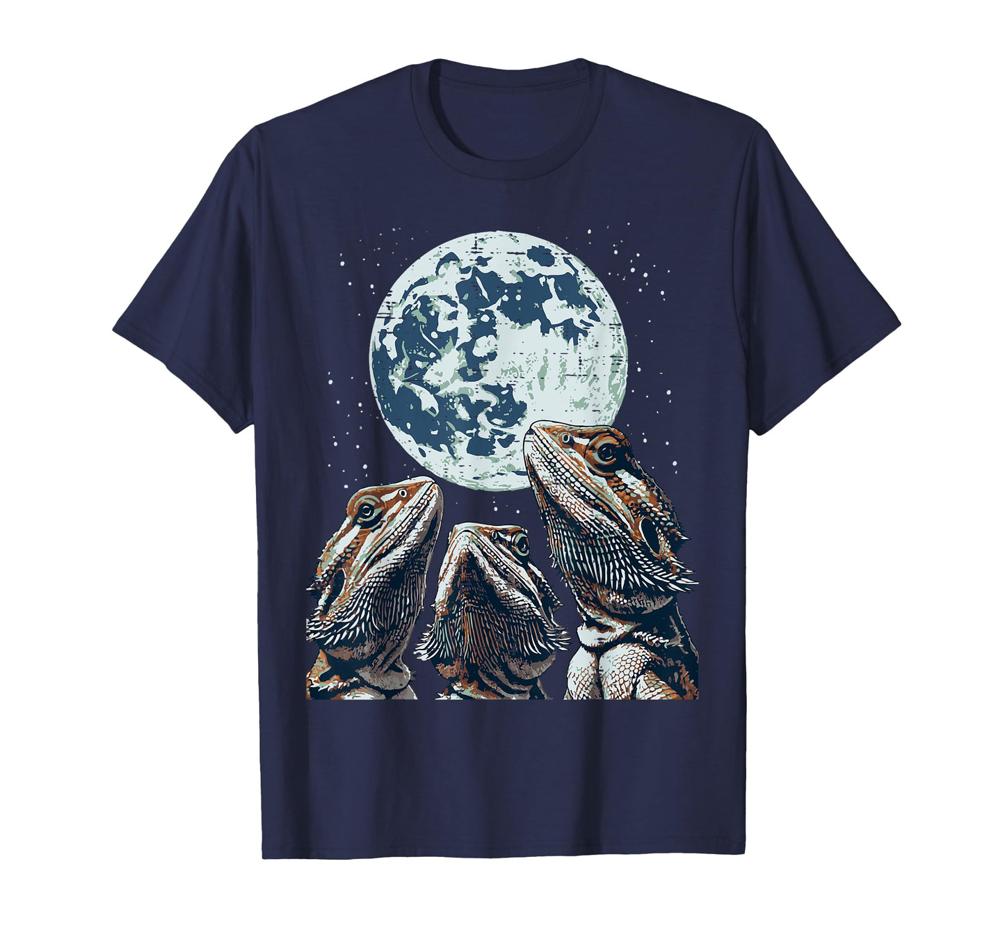 Bearded Dragon Moon Howl Beardie Meme Reptile Men Women Kids T-Shirt