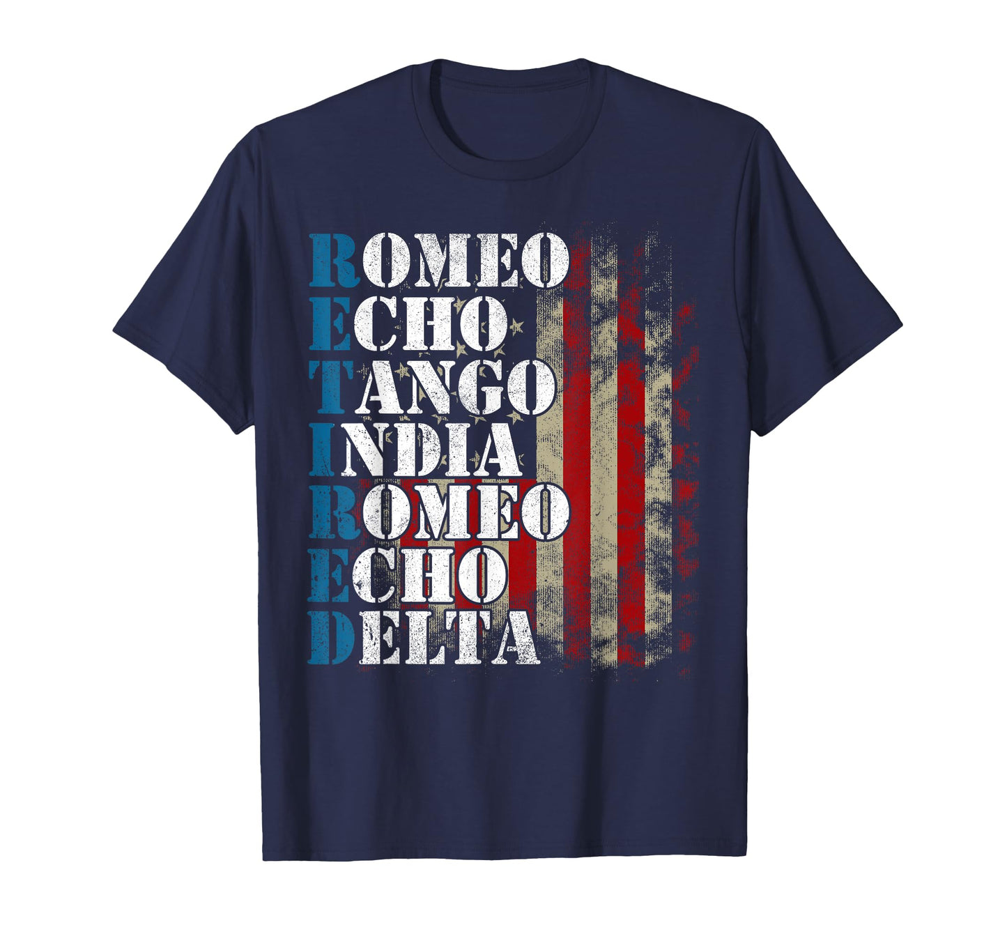 Phonetic Alphabet Retired Veteran Retirement Army Military T-Shirt
