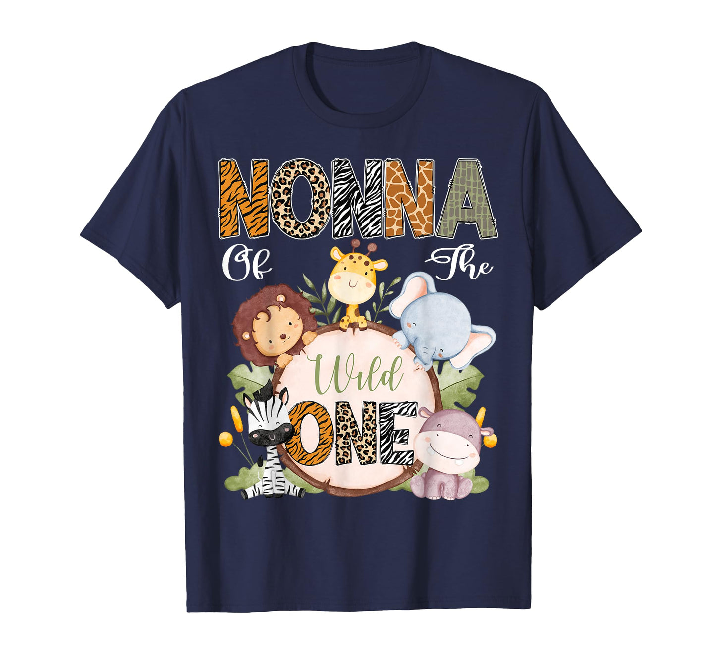 Nonna Of The Wild One 1St Birthday Safari Woodland T-Shirt