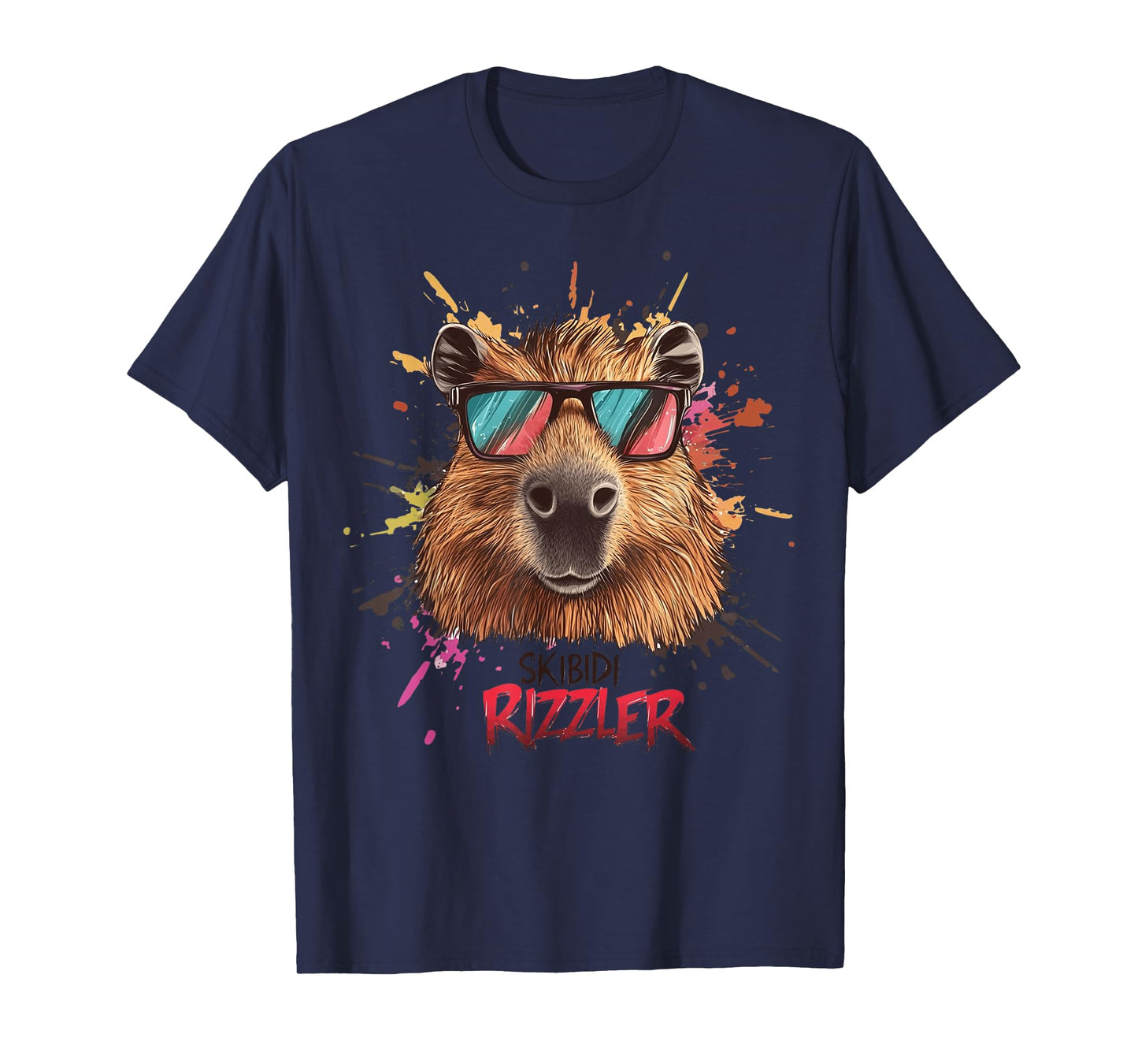 Funny Skibidi Toilet Rizzler Capybara Rizz Meme T-Shirt