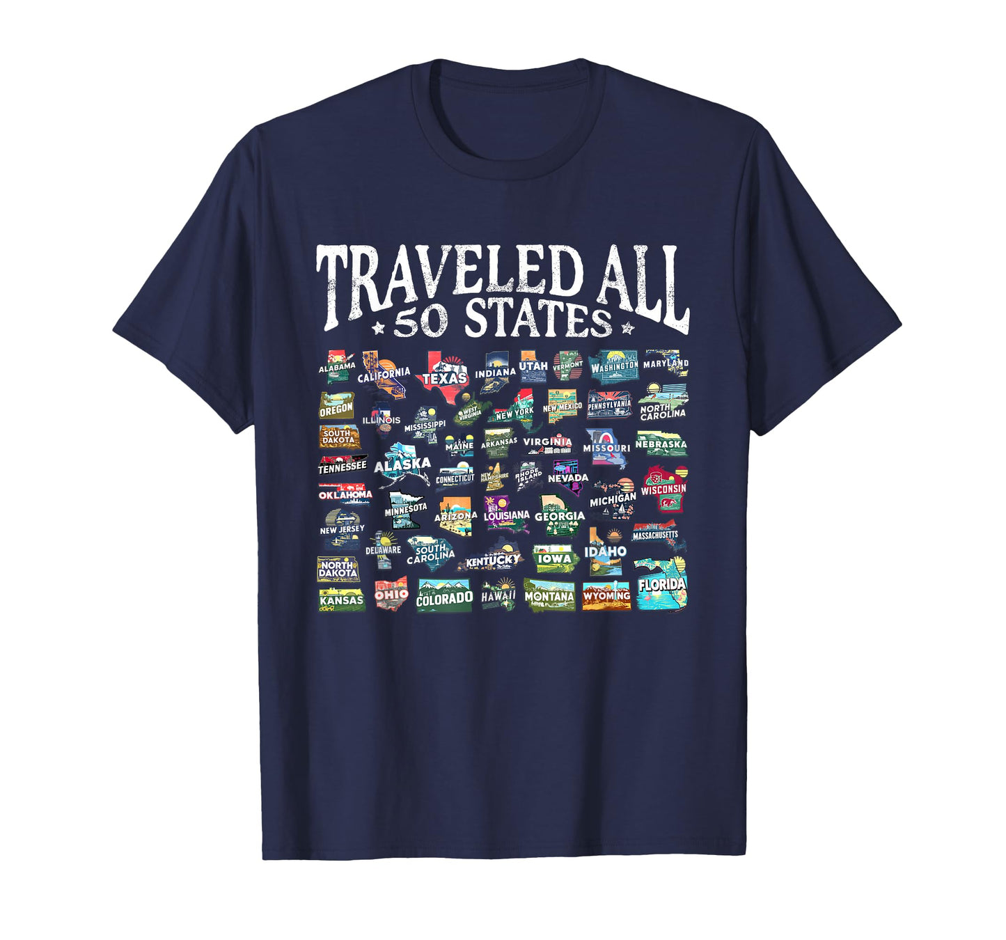 Traveled All 50 States Achievement Fifty Club T-Shirt