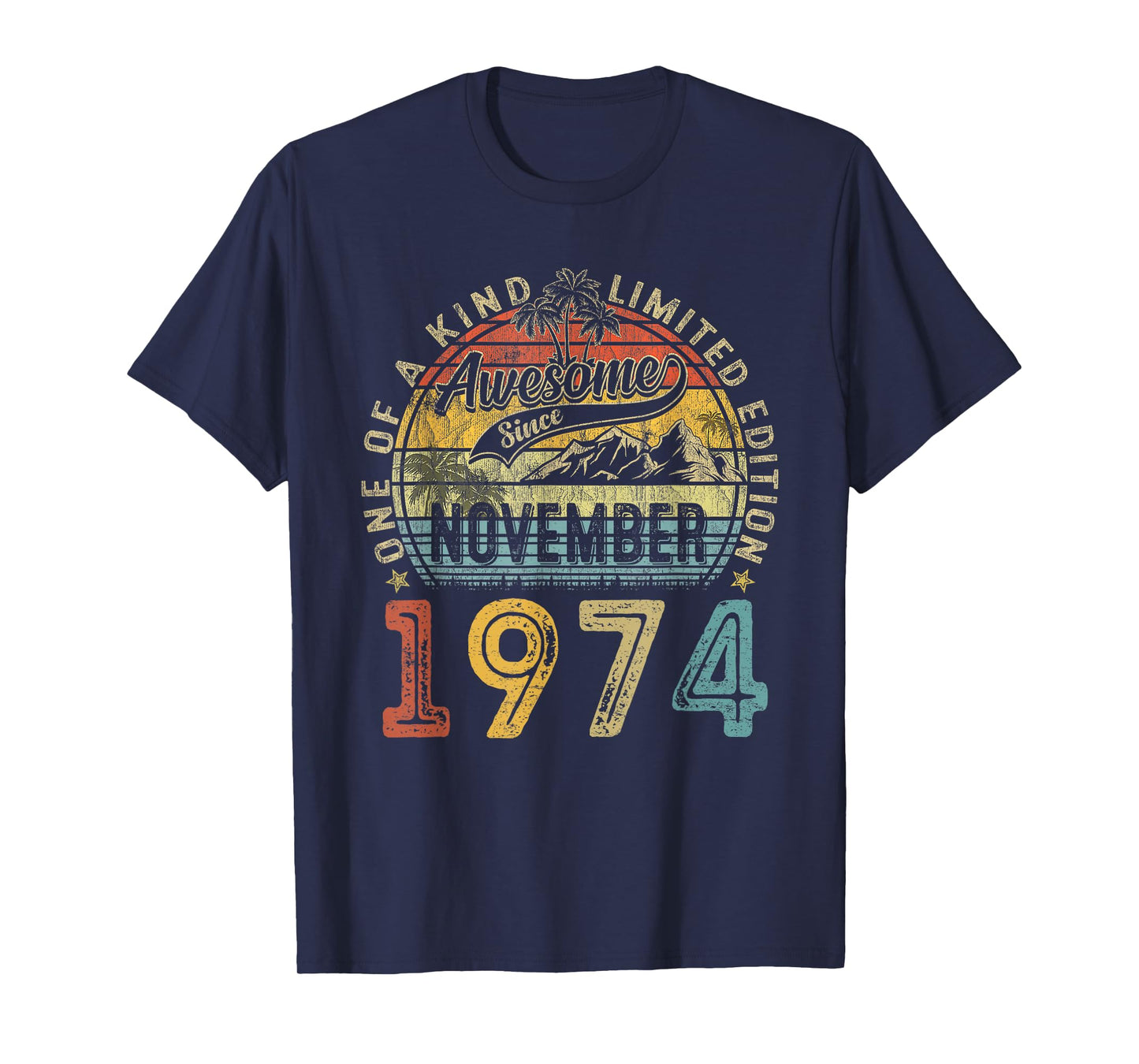 Vintage November 1974 50 Years Old 50th Birthday Gifts Women T-Shirt