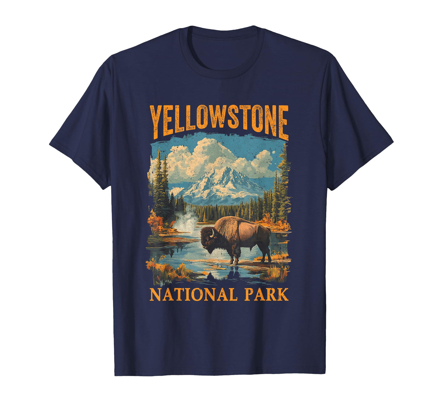 Yellowstone National Park Vintage Hiking Camping T-Shirt