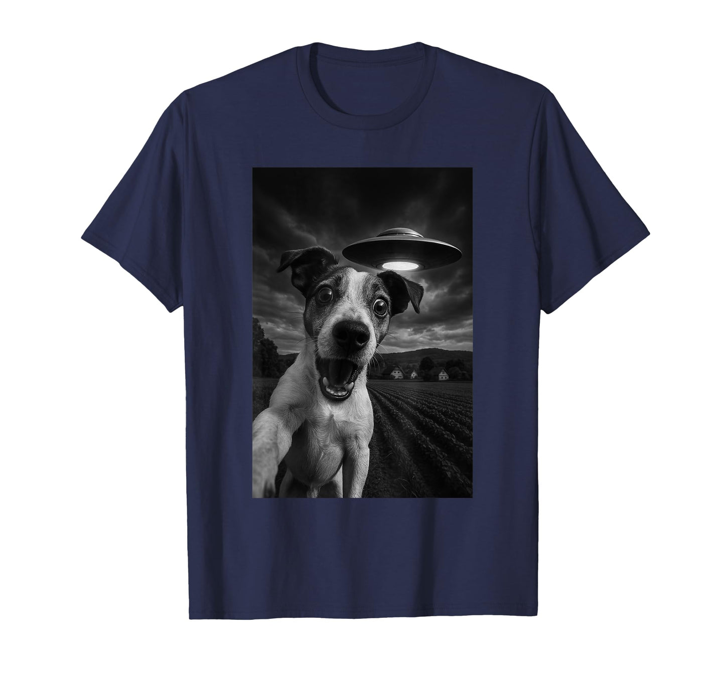 Jack Russell UFO Encounters Selfie T-Shirt