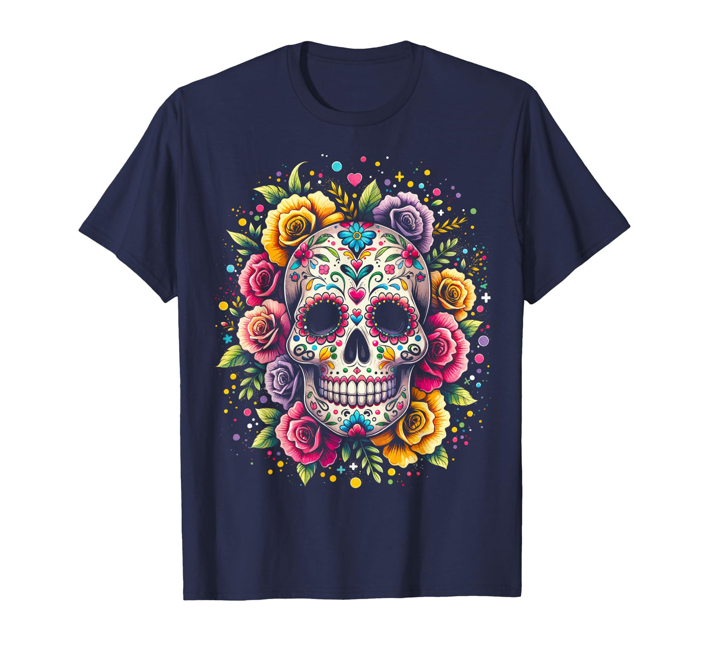 De Los Muertos Day of the Dead Sugar Skull Halloween Women T-Shirt
