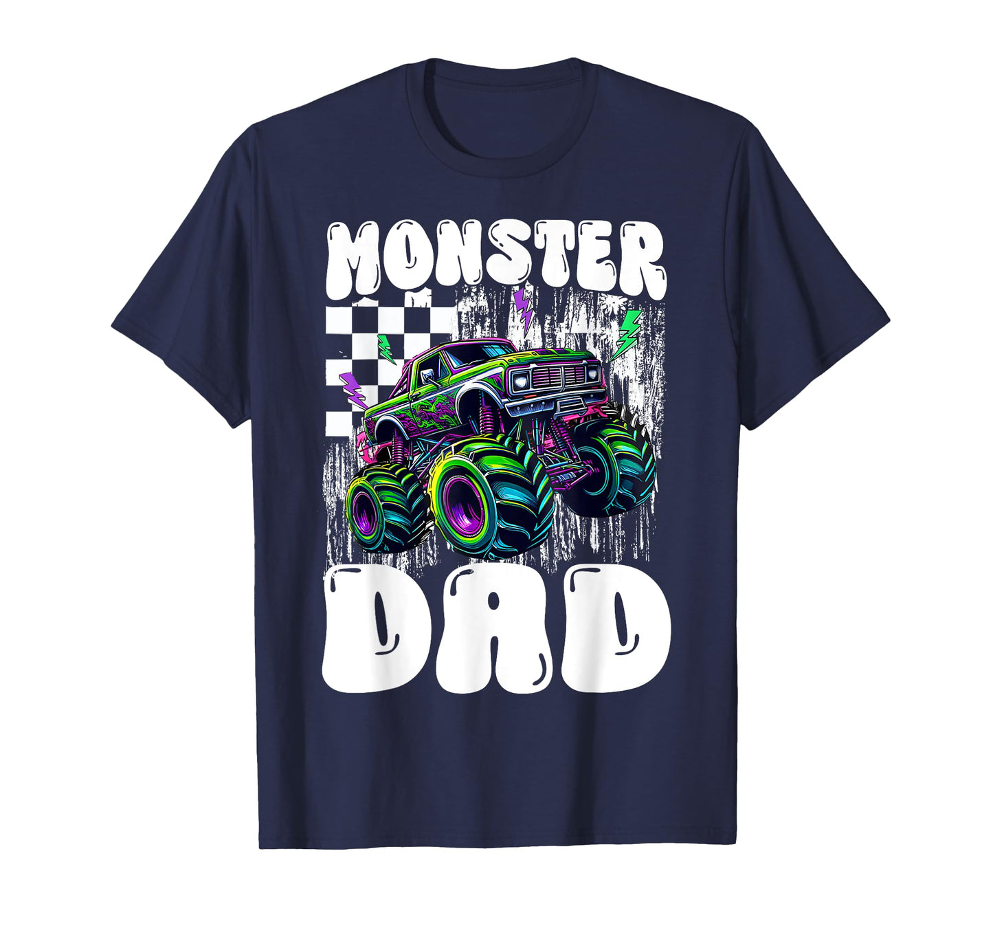 Monster Truck Dad Of Birthday Boy Family Matching Party T-Shirt