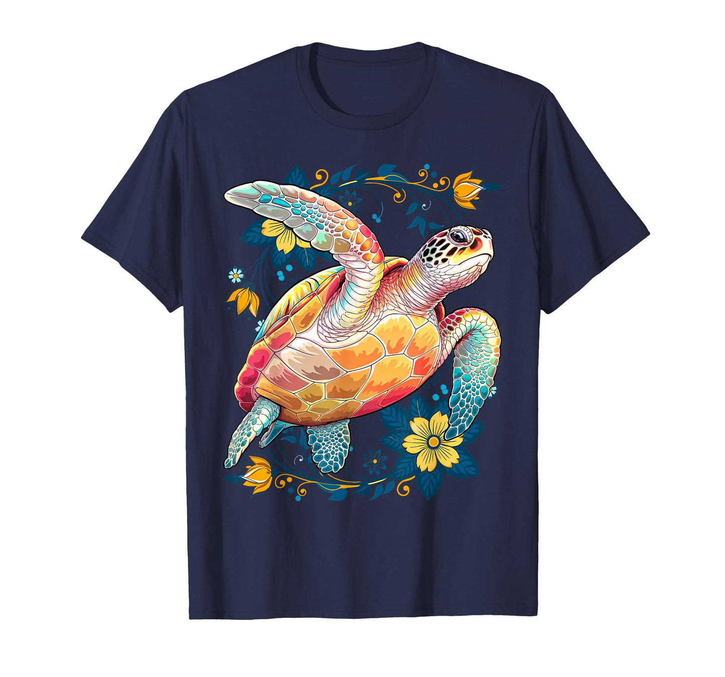 Sea Turtle Beach Lover Ocean Animal Graphic Novelty Womens T-Shirt