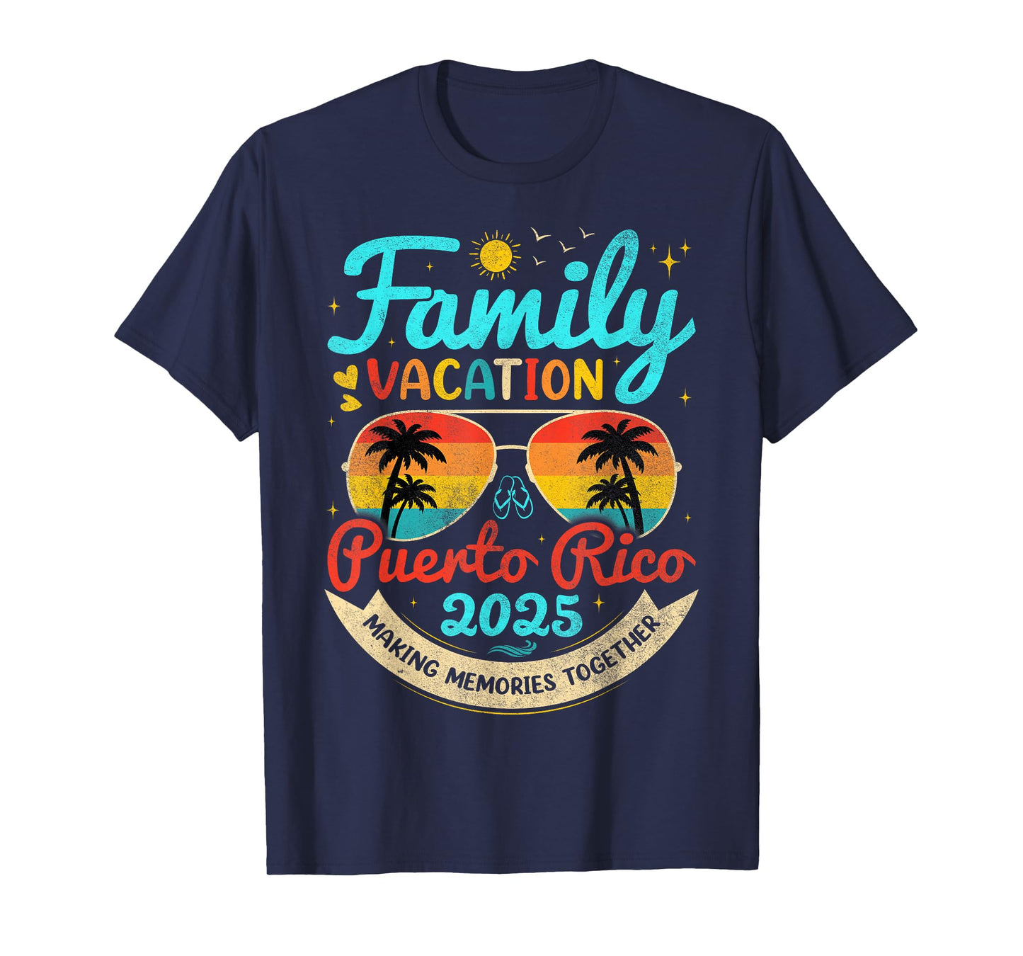 Vintage Family Vacation Puerto Rico 2025 Puerto Rico Beach T-Shirt