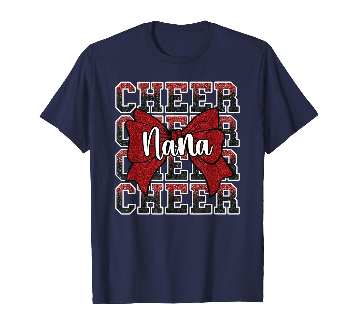 Cheer Nana My Favorite Cheerleader Calls Me Nana Red T-Shirt