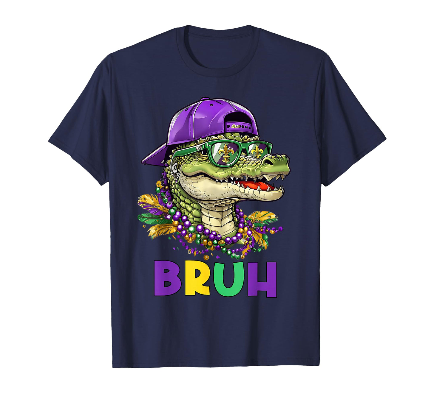 Mardigator Alligator Bruh Mardi Gras Costume Teens Boys Kids T-Shirt