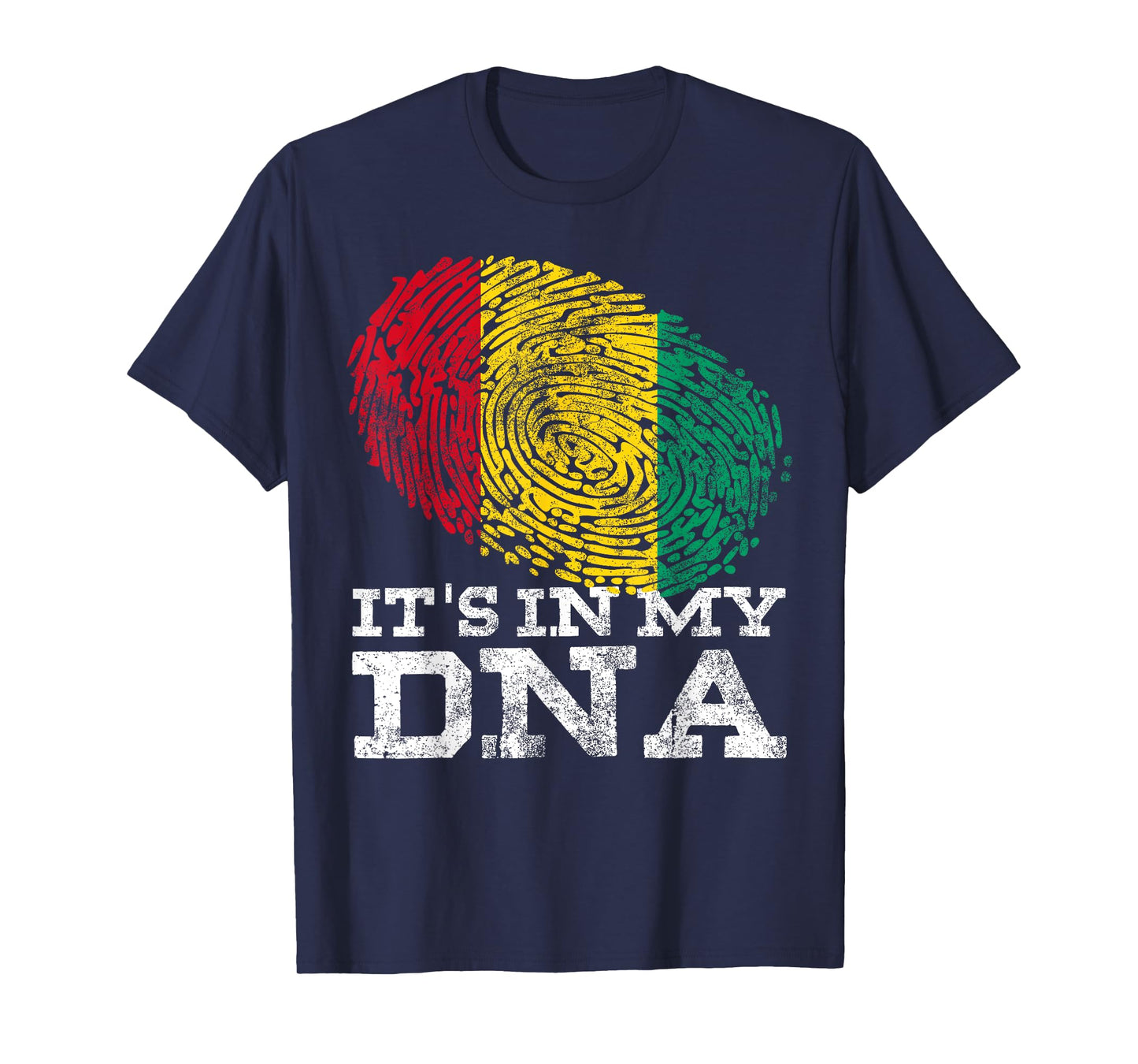 It's In My DNA Guinean Gifts Proud Afro Guinea-Conakry Flag T-Shirt