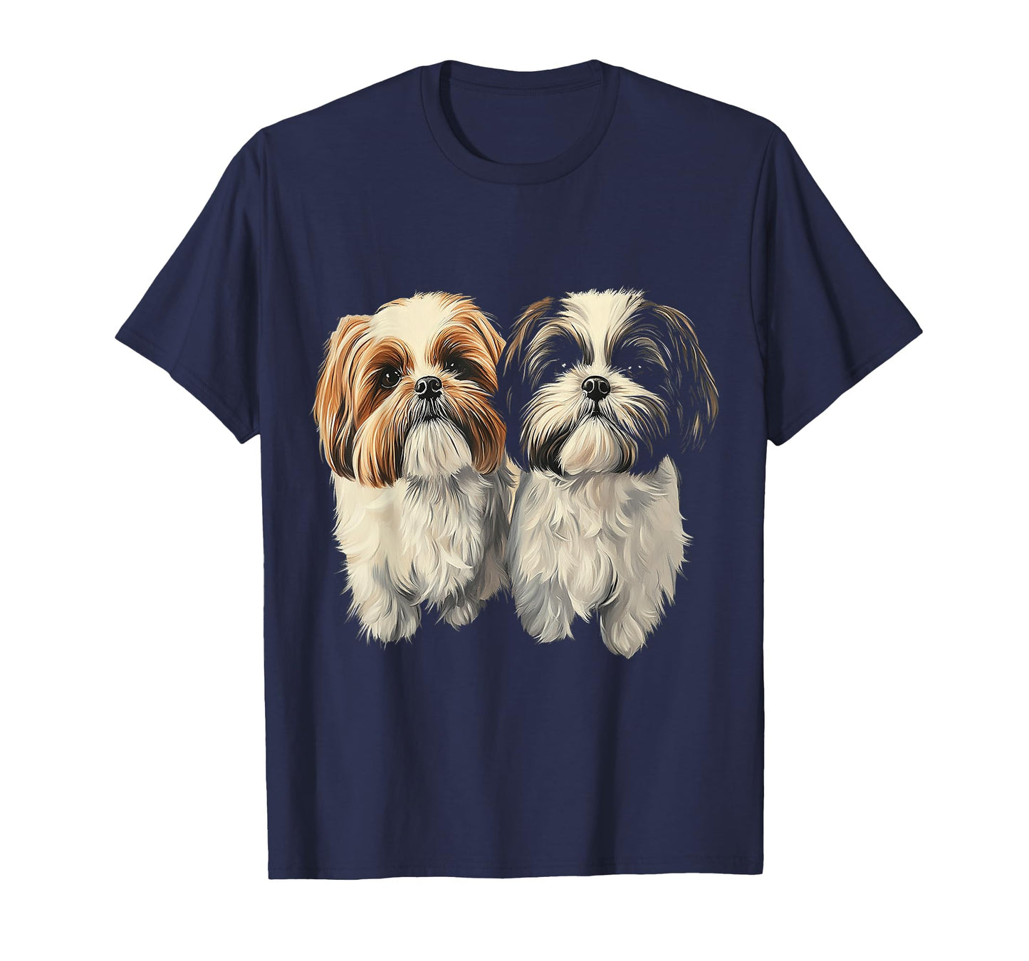 Shih Tzu Dog Motif Pet Artwork Shih Tzu T-Shirt for Men Women Kids