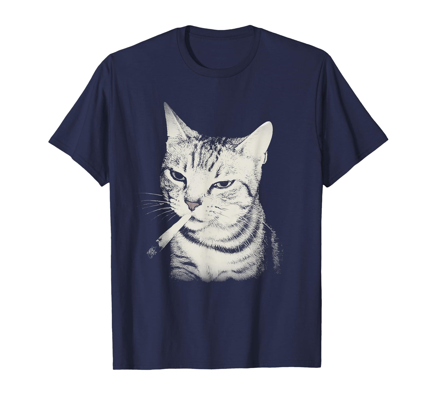 Smoking Cat Cigarette Kitten Funny Meme Stupid Brainrot T-Shirt