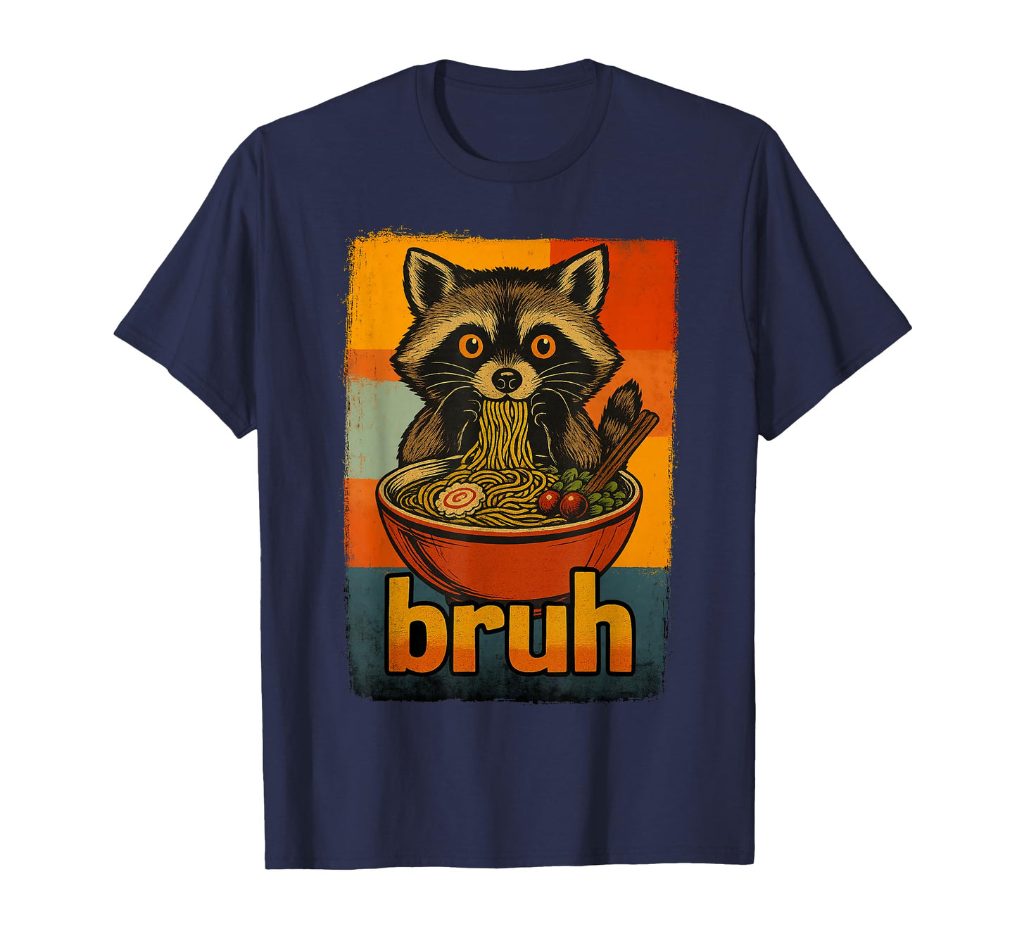 Raccoon Eating Japanese Ramen Noodles Gifts Men Women Kid T-Shirt