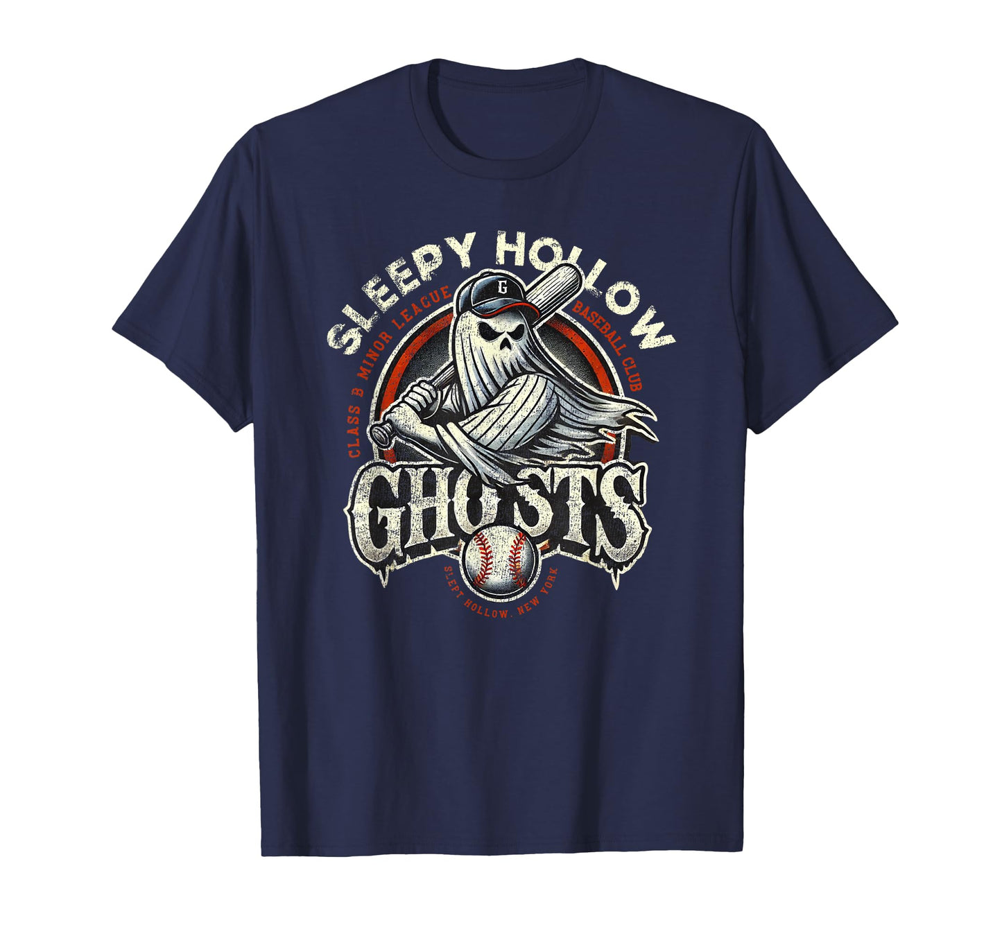 Halloween Sleepy Hollow Ghosts Minor League Baseball T-Shirt