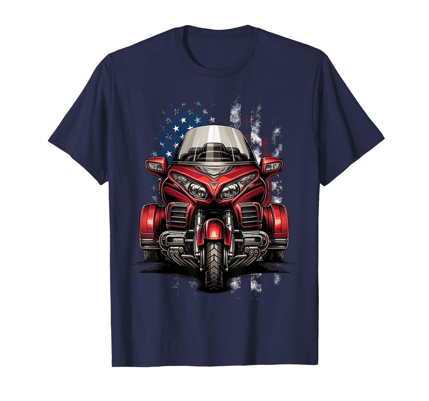 Motorcycle Trike American Patriotic MotorTrike US Flag Trike T-Shirt