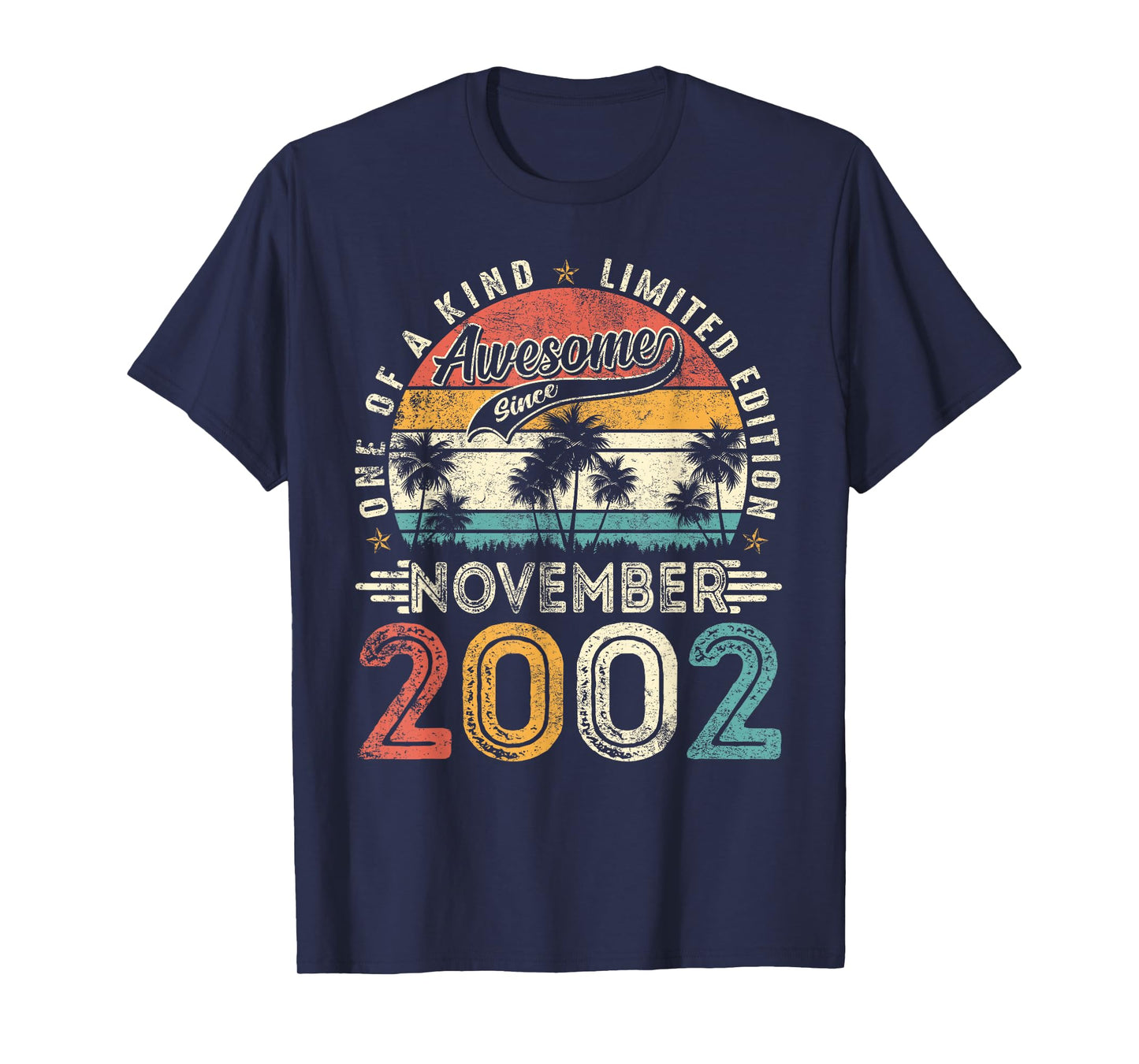 Funny 23 Years Old Vintage November 2002 23rd Birthday Men T-Shirt