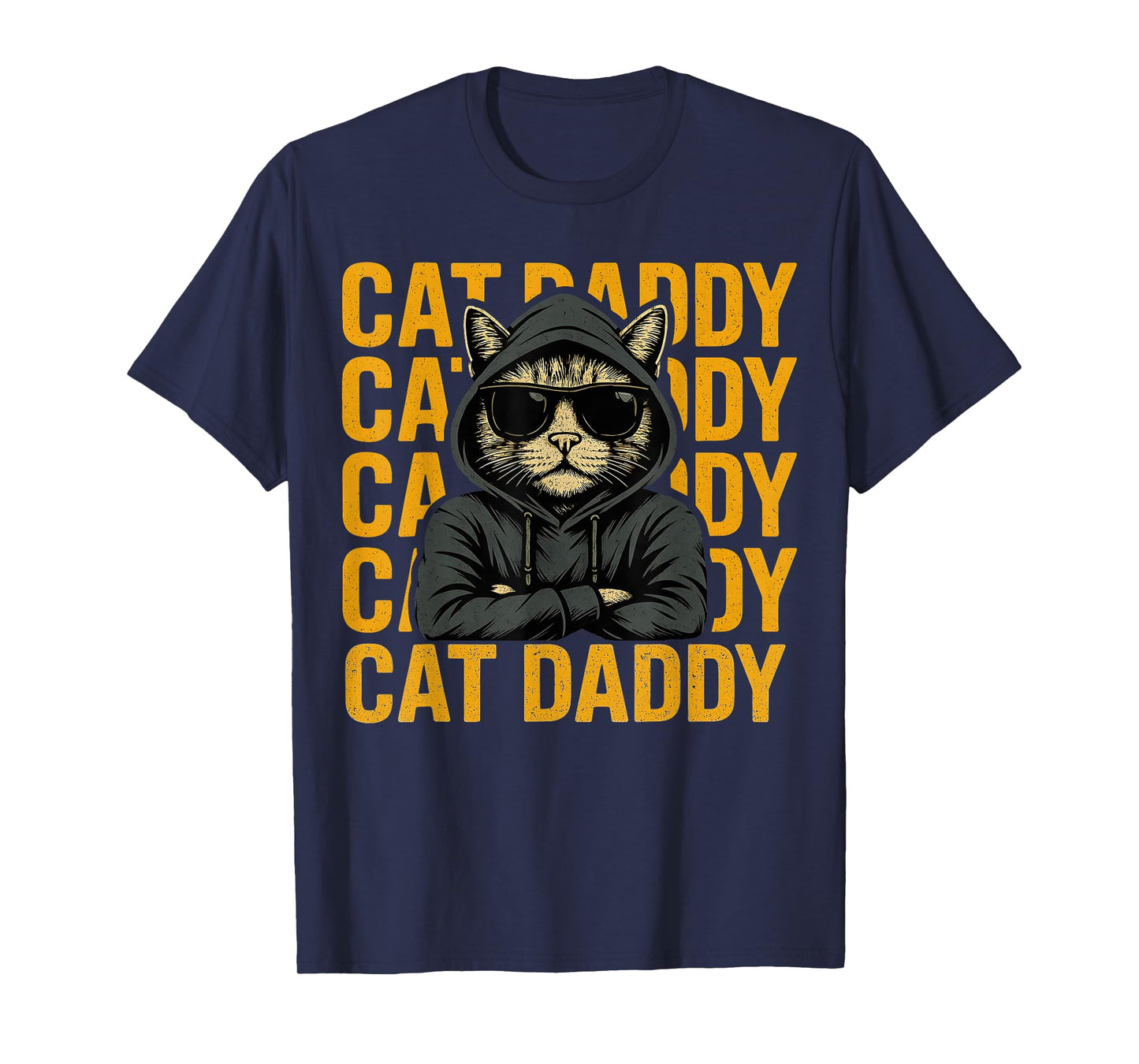 Retro Cat Daddy Style Animal Gift for Men Women Kid Boy Girl T-Shirt