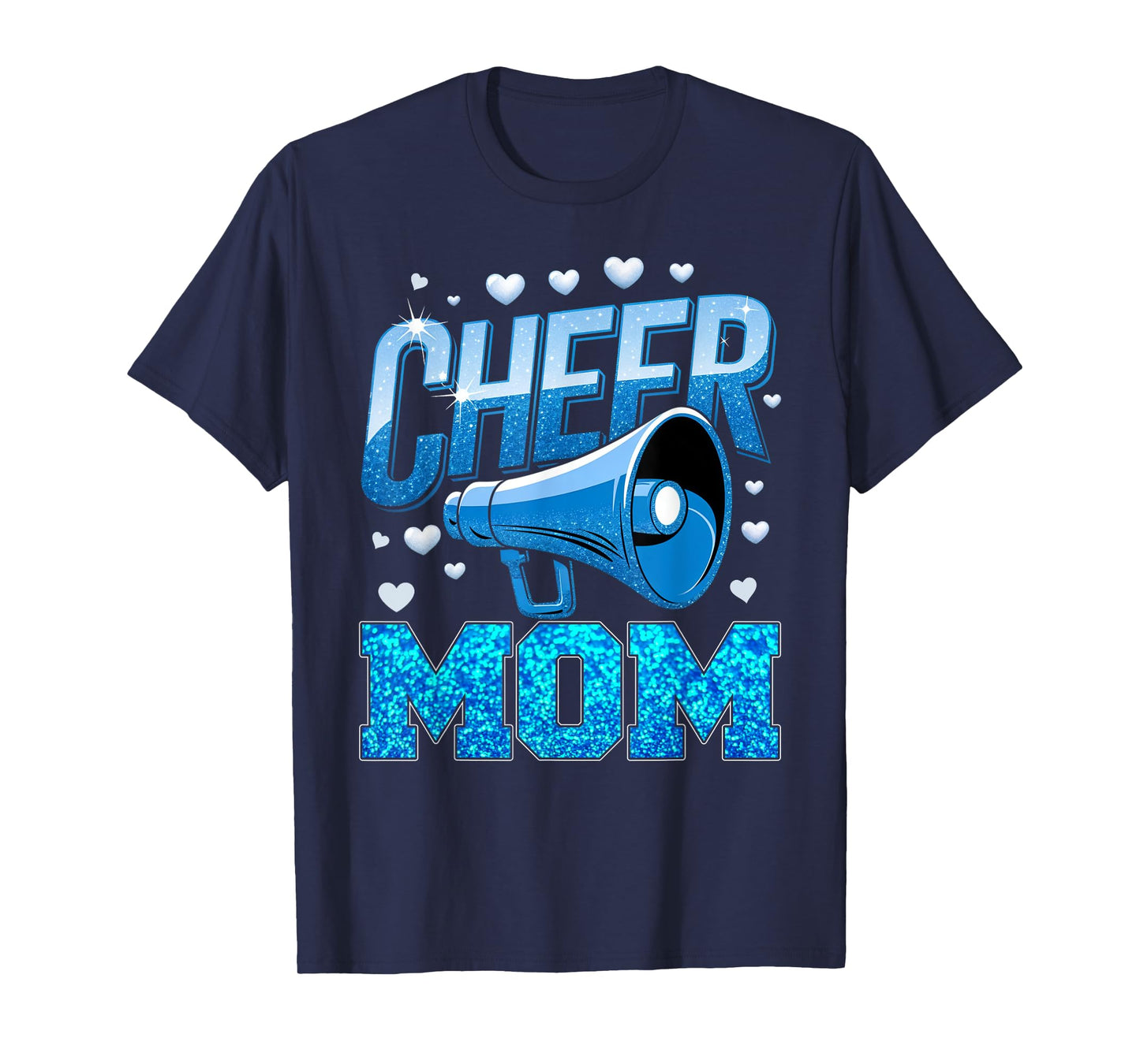 Cheer Mom Blue White T-Shirt