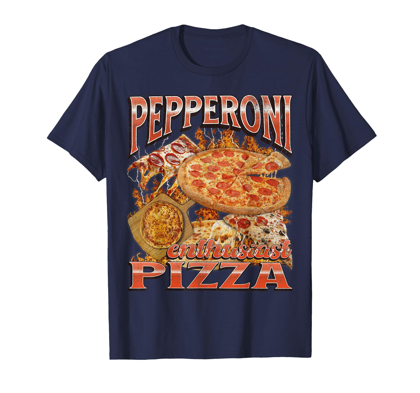 Funny Pepperoni Pizza Oddly Specific Meme Bootleg Graphic T-Shirt