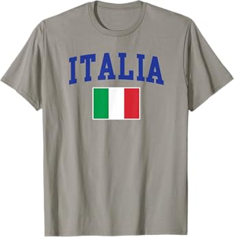 Italia Flag Italy Italiano Italian Family Novelty Souvenir T-Shirt