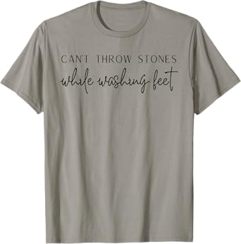 Vintage Retro Can't Throw Stones While Washing Feet T-Shirt