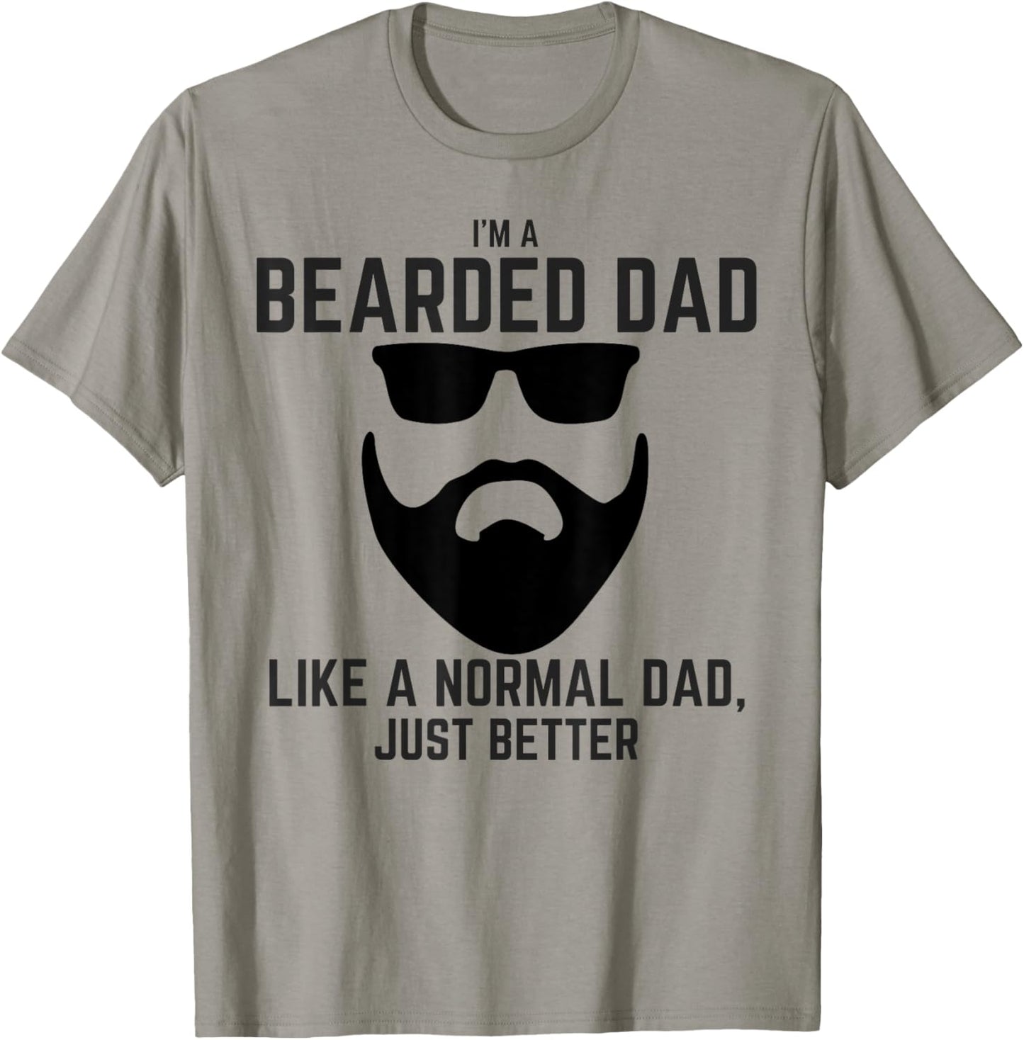 Bearded Dad Mens Beard Humor Funny Superhero T-Shirt